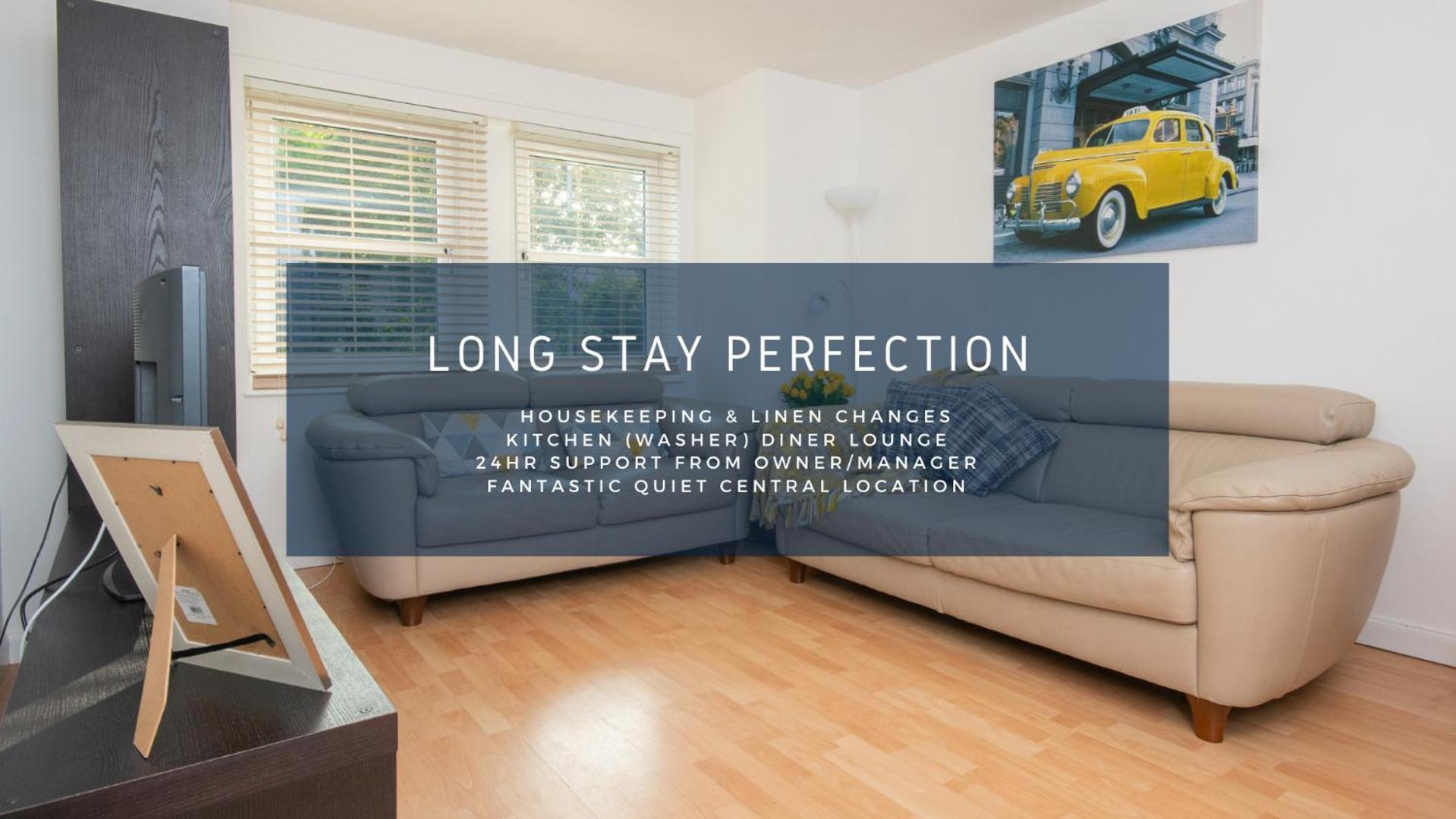 Dwellcome Home Ltd 2 Bedroom King & Double Central Apartment, Free Allocated Barrier Secured Parking Space At Rear Entrance & Fast Wifi, Ideal For Long Term Contractor, Corporate, Etc Stays, Regular Housekeeping Option - See Our Site For Assurance Aberdeen Esterno foto